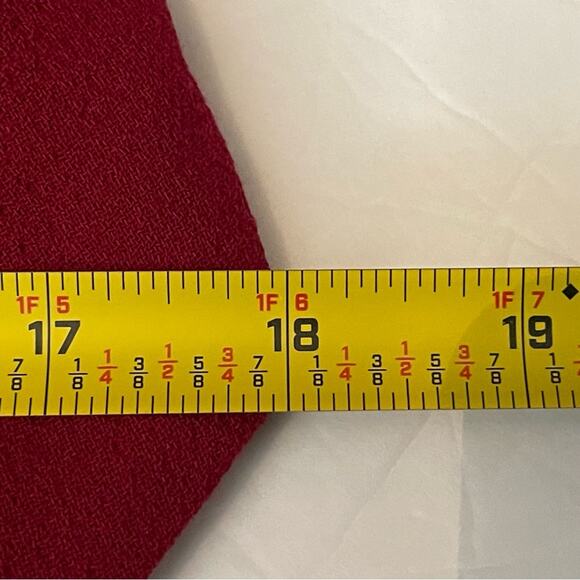 BCBGMaxAzria Red Pure Smooth Wool Academia Office Career Dress NWOT Size 8 - Picture 11 of 14